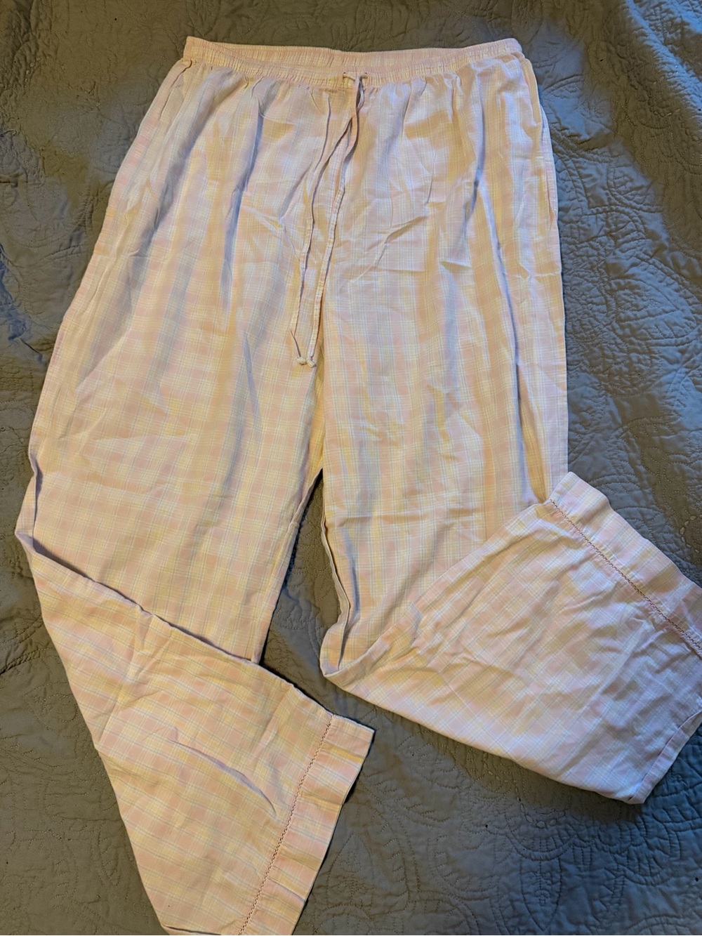 Vintage VS “country” Light Pink Plaid Lounge Pants